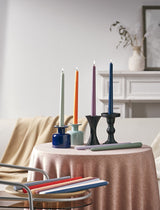 Ebony Bergamot Colored Taper Candles