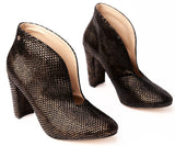 Bosccolo Womens Ankle Boots - Gold/Black Scales
