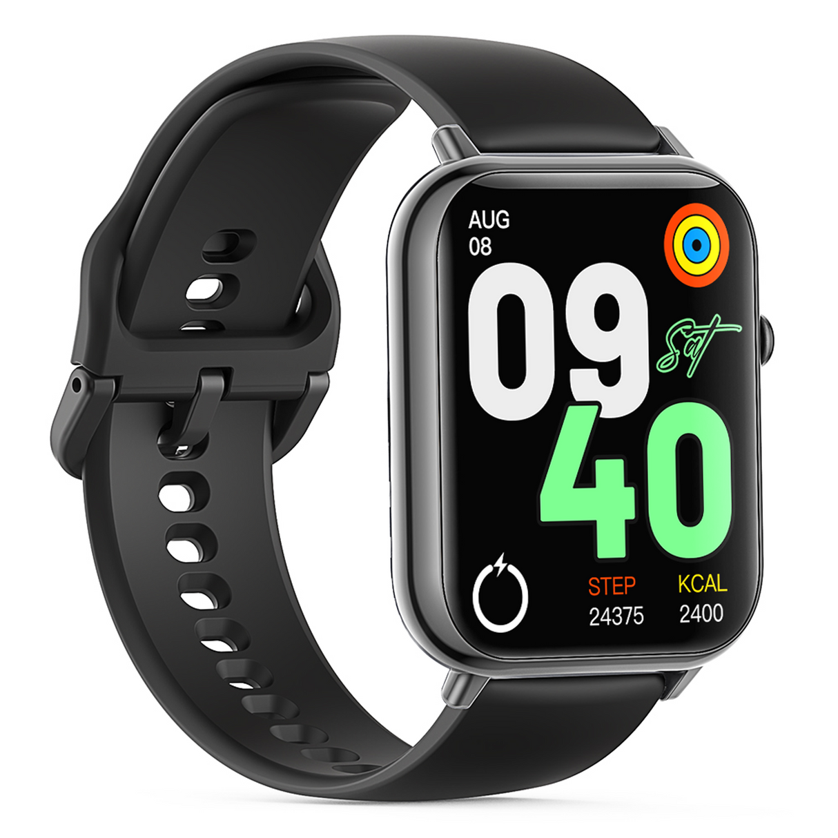 Bluetooth Smart Watch 2.1" Touch Screen BT 5.0 Blood Pressure Heart Rate - Black
