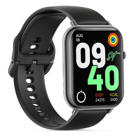 Bluetooth Smart Watch 2.1" Touch Screen BT 5.0 Blood Pressure Heart Rate - Black