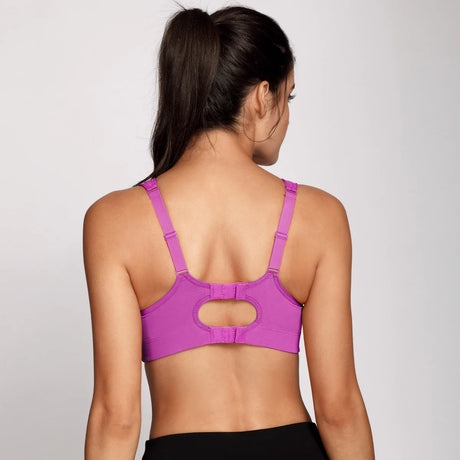 Quick Dry High Impact Padded Wireless Sports Bra - Purple