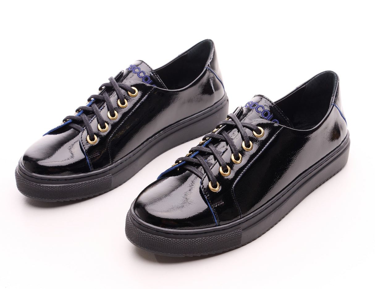 Bosccolo Womens Sneakers - Black+Blue