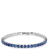 Liv Oliver 18K White Gold Blue Quartz Bracelet