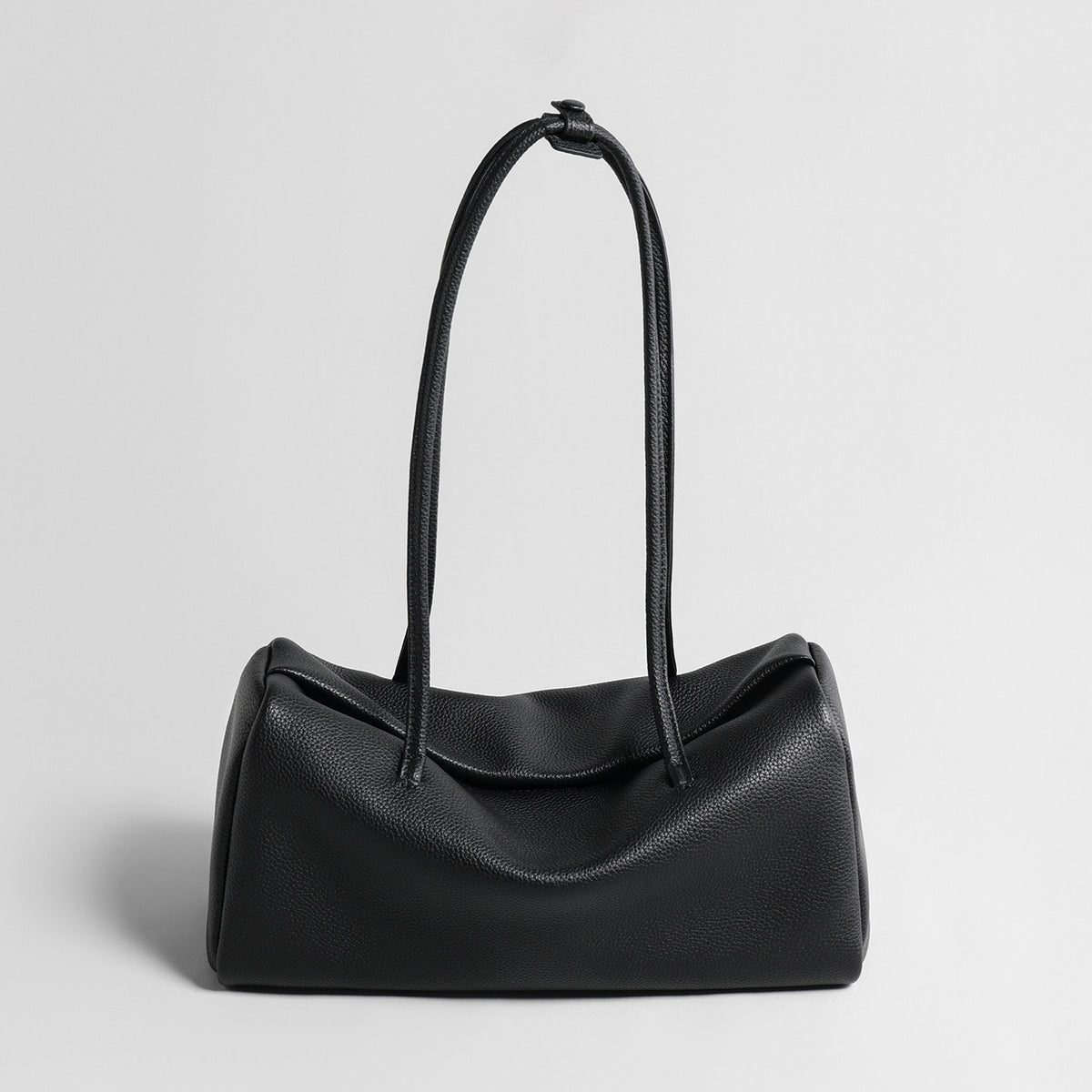 Leather Pillow Shoulder Bag – Soft First-Layer Cowhide Slouchy Bag
