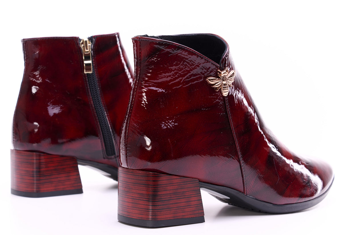 Bosccolo Womens Ankle Boots - Red