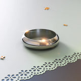 Solid 925 Sterling Silver Convex Solid Band Ring