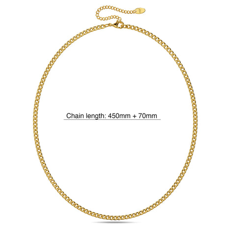 Bullion Gold Estelle Chain Link Gold Plated Necklace