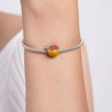 Solid 925 Sterling Silver Easy Squeezy Lemon Pandora Inspired Bead Charm