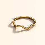 Bullion Gold Charisma Wavy Ring In Gold