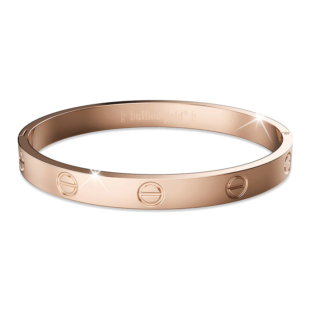 Bullion Gold Carmello Stainless Steel Bangle in Rose Gold