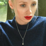 Krystal Couture Magnificent Pearl Drop Necklace Embellished with Swarovski Crystals