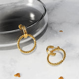 Bullion Gold Exquisite Round Gold Drop Earrings