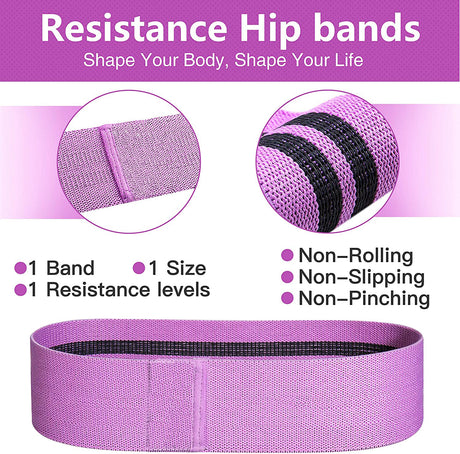 TODO 3 pcs Hip Loop Exercise Resistance Band Booty Legs Trainer 3 Resistance Levels
