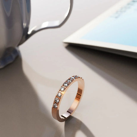 Bullion Gold Ceilia Half Eternity Rose Gold Ring