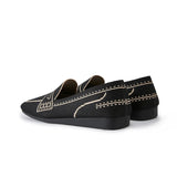 Comfortable Slip On Square Toe Loafers - Black