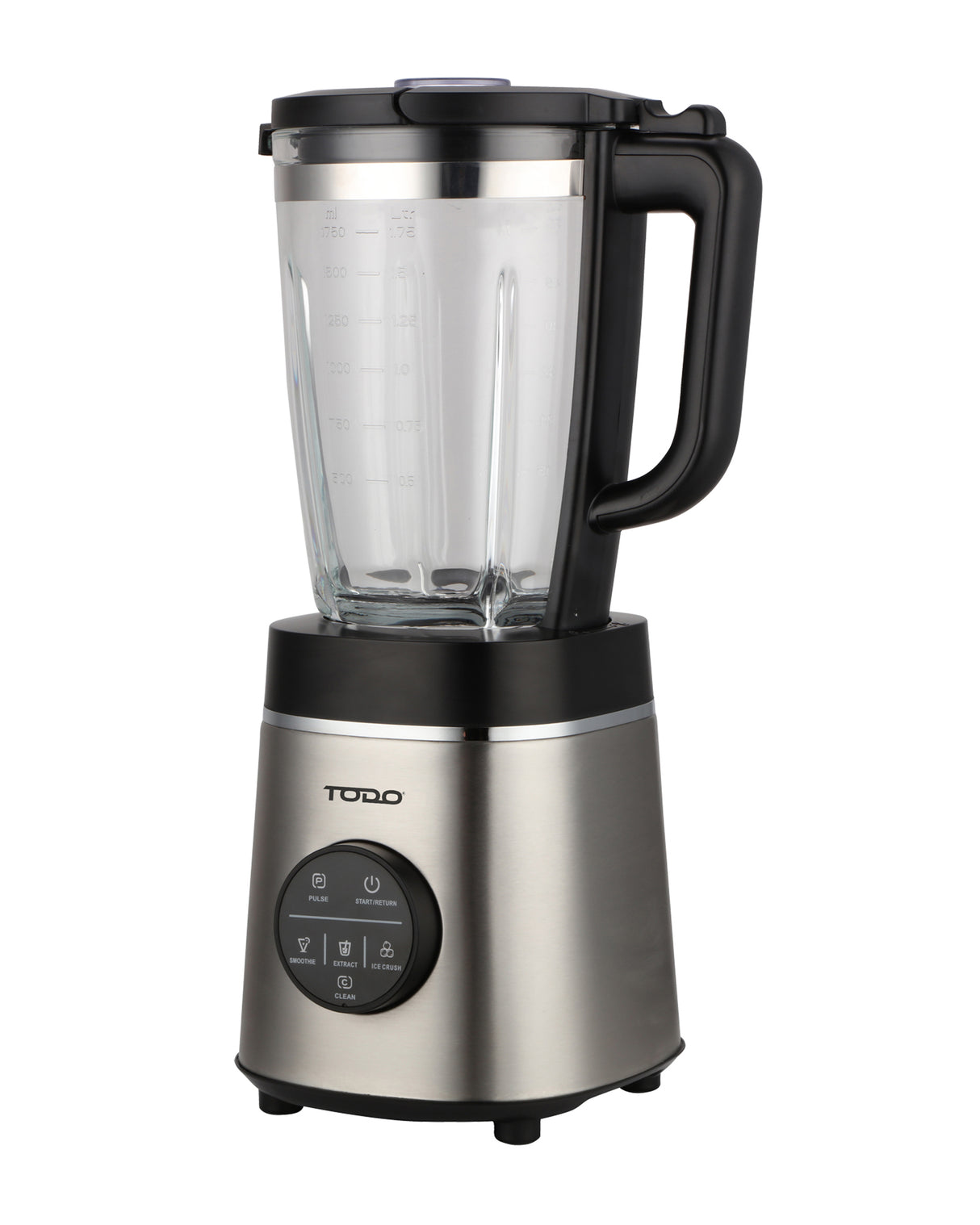 TODO 1.75L Commercial Electric Blender 1000W Glass Jar Adjustable Speed Stainless Steel Body