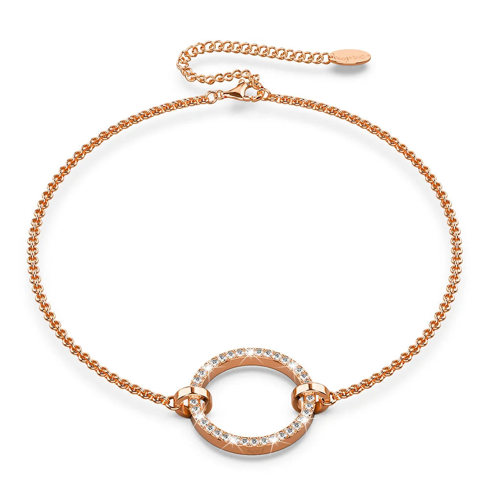 Boxed Orbit Earrings, Bracelet & Necklace Set with SWAROVSKI® Crystal in Rose Gold