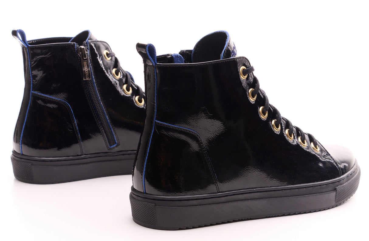 Bosccolo Womens Sneakers - Black+Blue