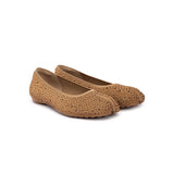 Glam Rhinestone Split Toe Flats - Bronze