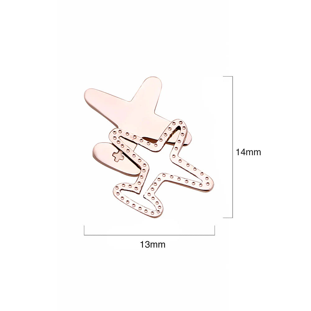Bullion Gold Duo Plane Earrings