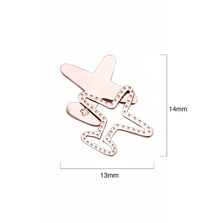 Bullion Gold Duo Plane Earrings