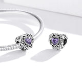Solid 925 Sterling Silver Mesmerise Love in Iris Pandora Inspired Bead Charm