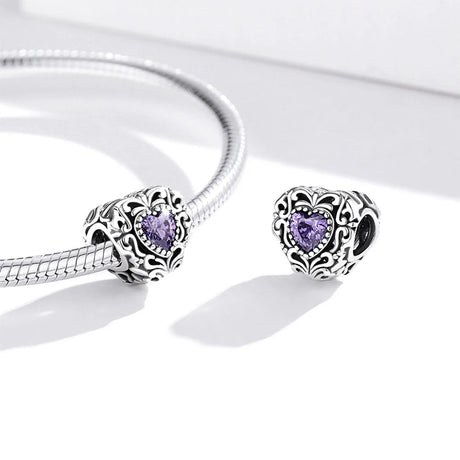 Solid 925 Sterling Silver Mesmerise Love in Iris Pandora Inspired Bead Charm