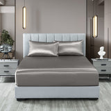 Royal Comfort 3pc Satin Sheet Set - Charcoal - King