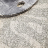 Chrome Savannah Silver Round Rug