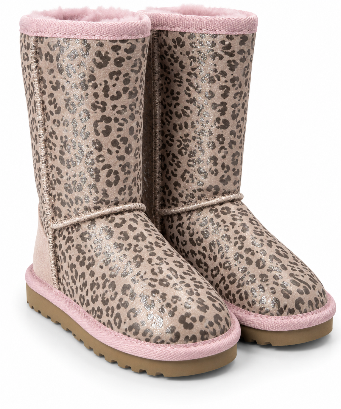 Australian Leather Ugg Classic Short Leopard - Metallic Pink - AU6