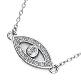 Krystal Couture White Gold Eye On You Pendant Necklace Embellished with Crystals from SWAROVSKI