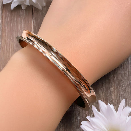 Bullion Gold Lisa Luxe Cuff Bangle Rose Gold