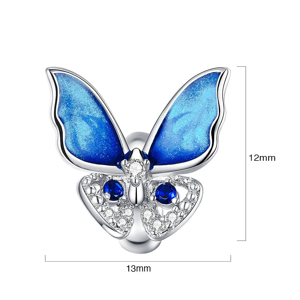 Solid 925 Sterling Silver Butterfly Fly Away Pandora Inspired Charm