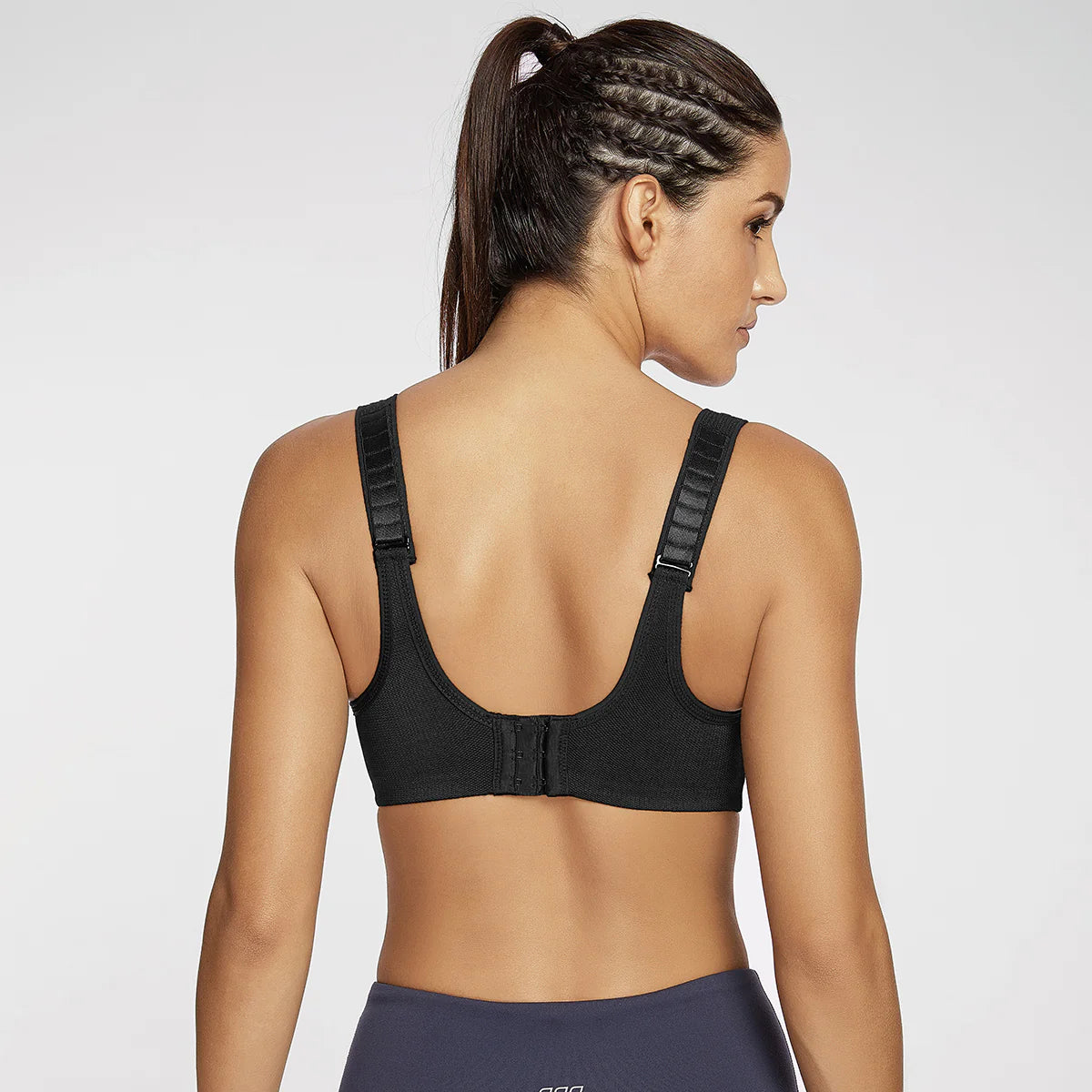 Large Bust Support Hight Impact Running Bra - Black