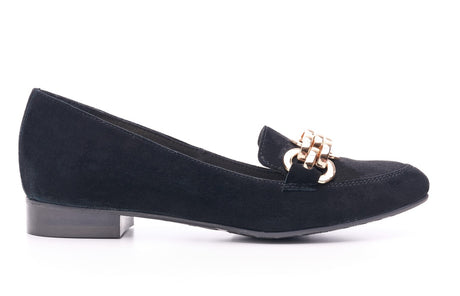 Bosccolo Womens Moccasin - Black Suede
