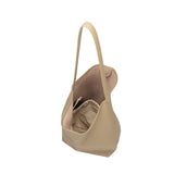 BAMEI Genuine Cowhide Slouchy Tote Bag 2-in-1 Set - Taupe