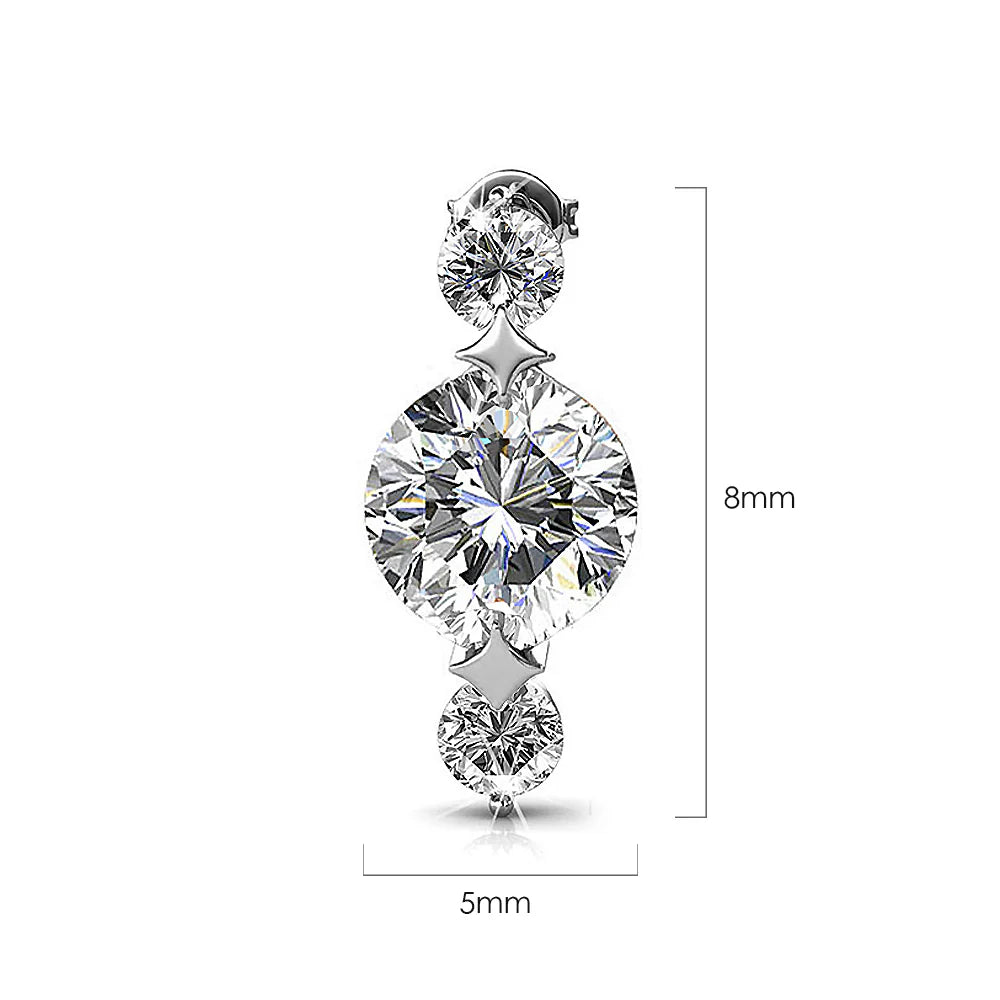 Krystal Couture Long Journey Drop Earrings Embellished with SWAROVSKI Crystals