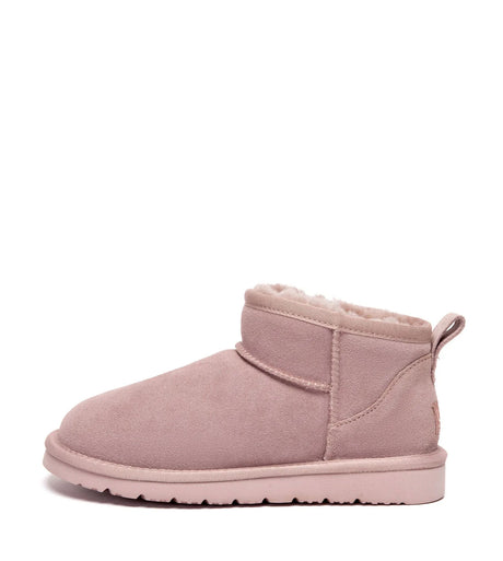 Julia Cow Suede Boots in Dawn Pink