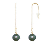 Manufacture Royale Drop Drop Earrings Tahitian Pearl Yellow Gold 9-10mm