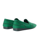 Comfortable Slip On Square Toe Loafers - Green