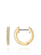 Liv Oliver 18K Gold Mini Hoop Sparkle Earrings