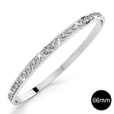 Krystal Couture 360 Classic White Gold Bangle Embellished with Swarovski Crystals