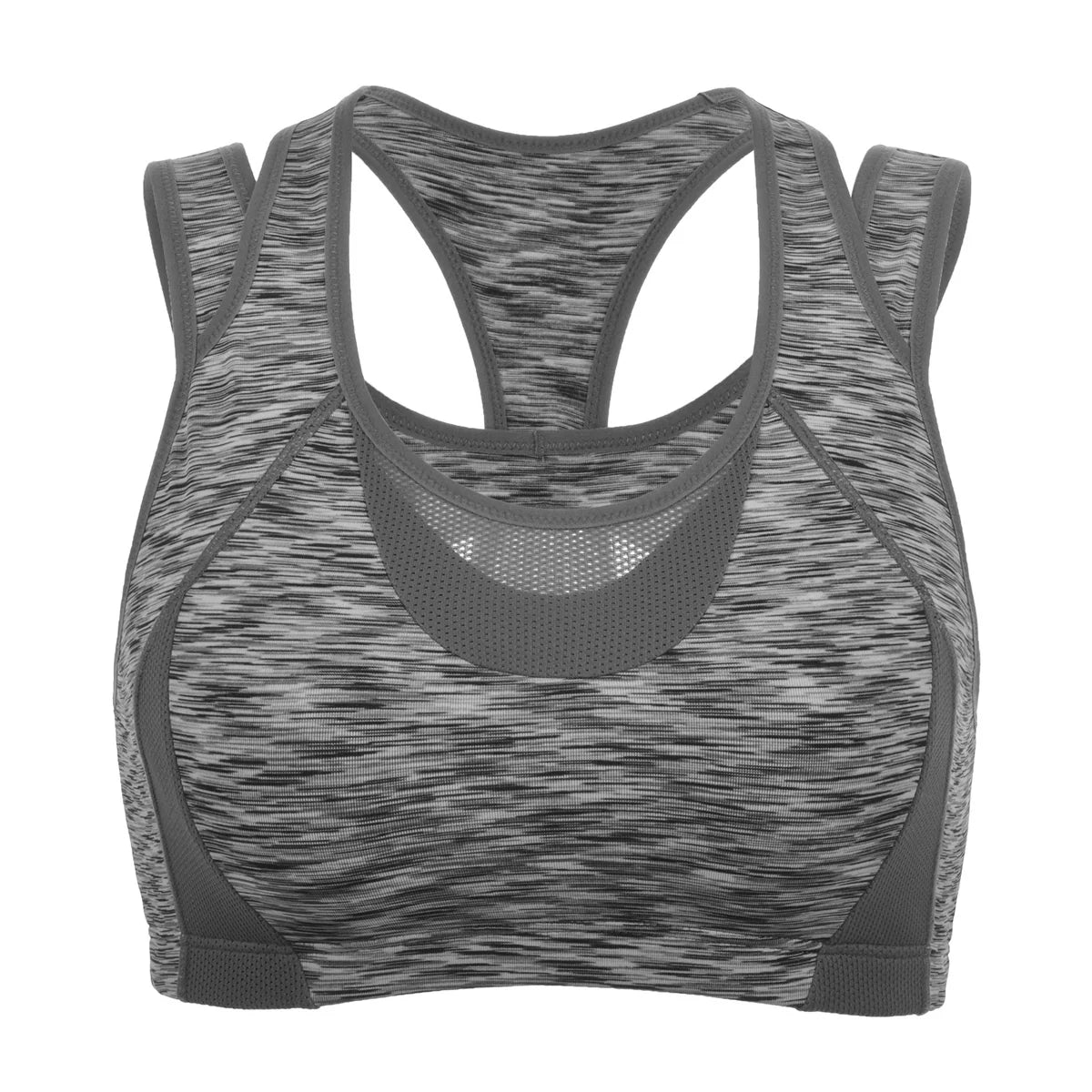 High Impact Full Support Wireless Running Bra - Grey