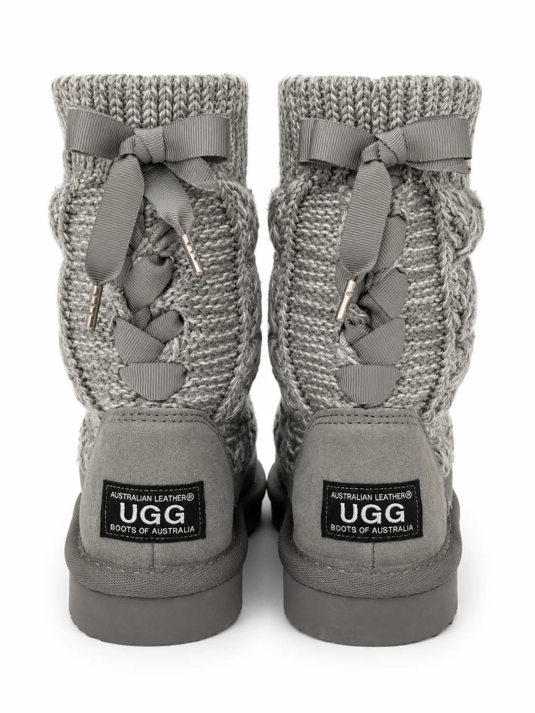 Australian Leather Ugg Knitted Nicole Grey - AU5