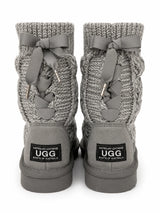 Australian Leather Ugg Knitted Nicole Grey - AU5