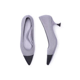 Corporate Color Block Kitten Heels - Lavender