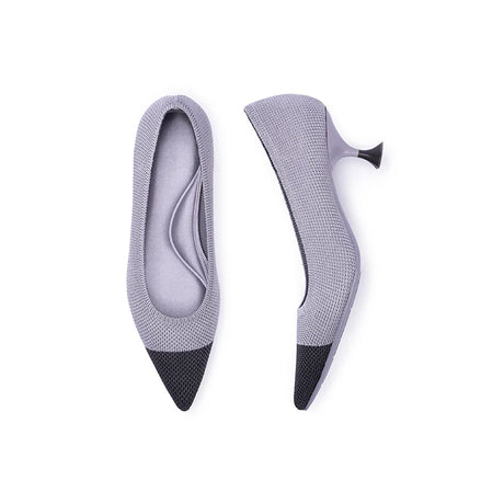 Corporate Color Block Kitten Heels - Lavender