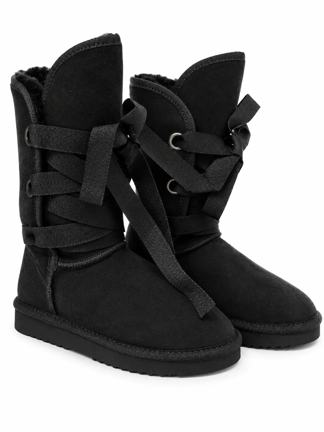 Australian Leather Ugg Roxy Nomad Long Uggs Black - AU9