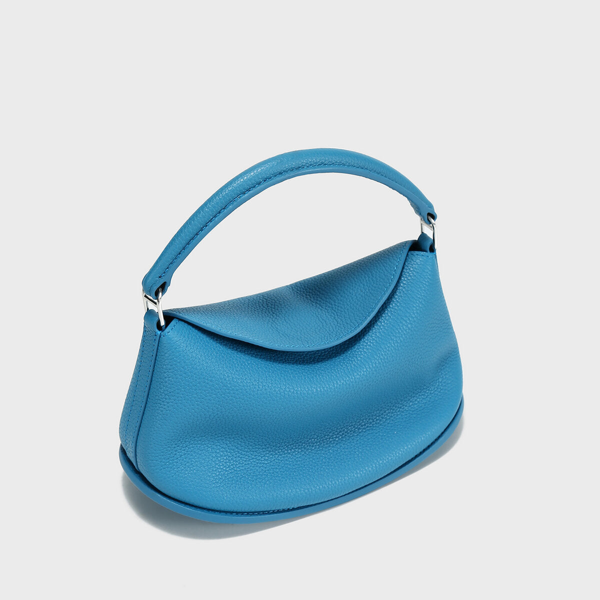 TOGO Leather Slouchy Pillow Bag - Blue