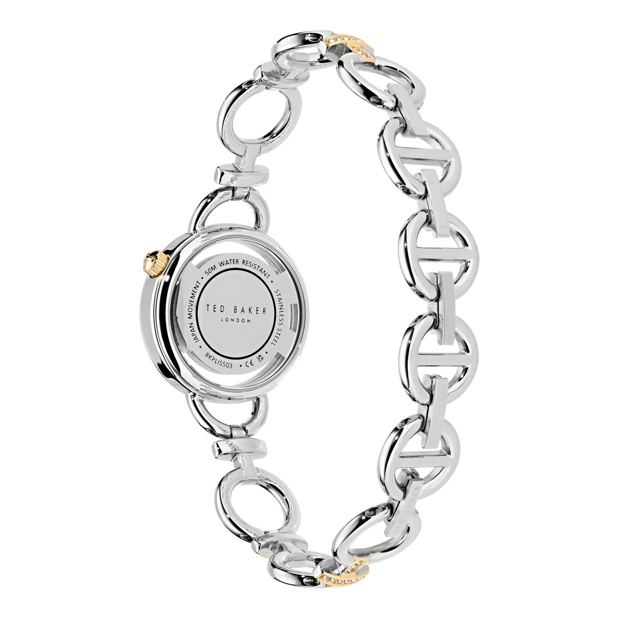 Ted Baker Womens Lilabel Bow White 28mm Two-Tone Bracelet Watch